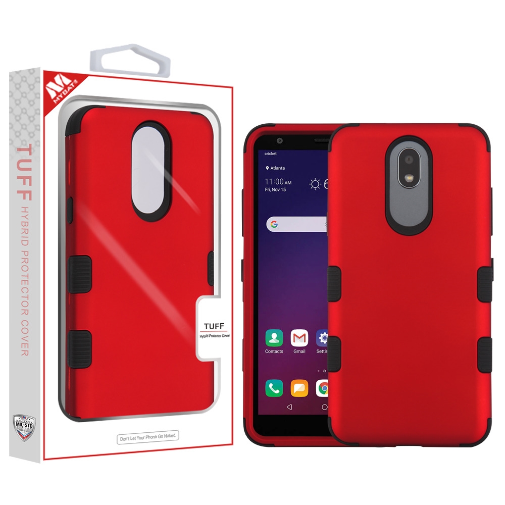 building Can be ignored To seek refuge MyBat TUFF Series Case for Lg X320 (Escape Plus) Tribute Royal Prime 2 -  Red for Lg Tribute Royal Lg Prime 2 Lg Aristo 4 Plus