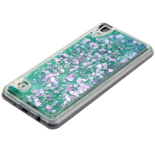 For LG Tribute HD/X Style Liquid Glitter Bling Hybrid Protector Phone ...
