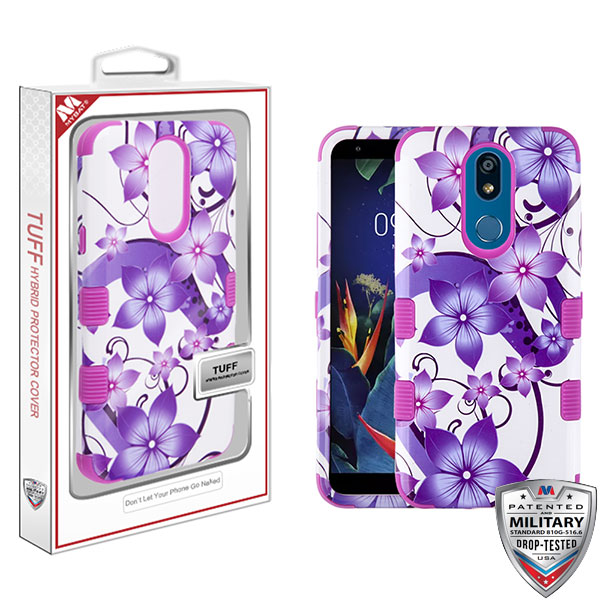 MYBAT Purple Hibiscus Flower Romance/Electric Purple TUFF Hybrid Phone Protector Cover [Military-Grade Certified](with Package)