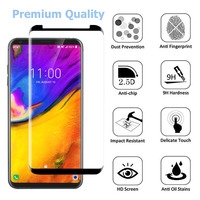 Full Coverage Tempered Glass Screen Protector Black For Lg V35 Thinq